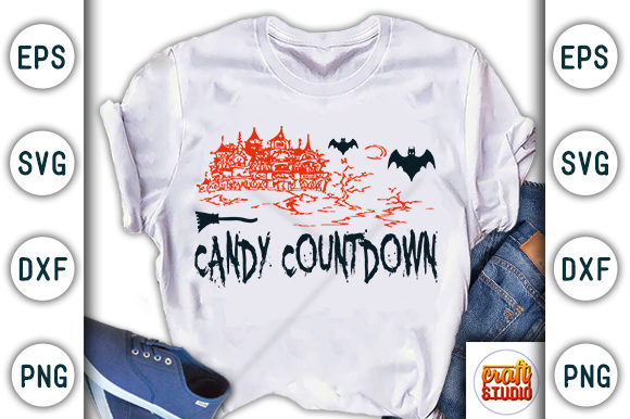 Candy Countdown: Halloween Graphics & T-Shirt Designs