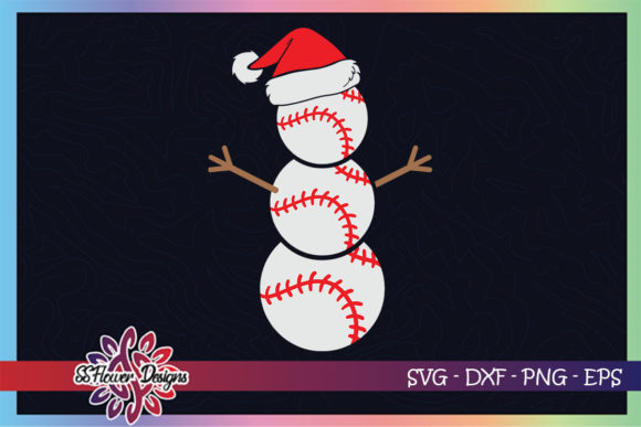 Christmas Snowman Baseball Santa Hat Graphics