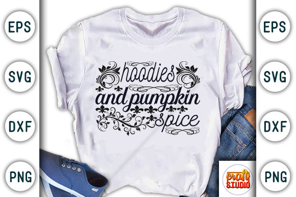 Hoodies and Pumpkin Spice Graphics for T-Shirt Designs